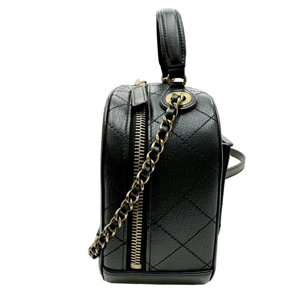 Black Leather Chanel Vanity