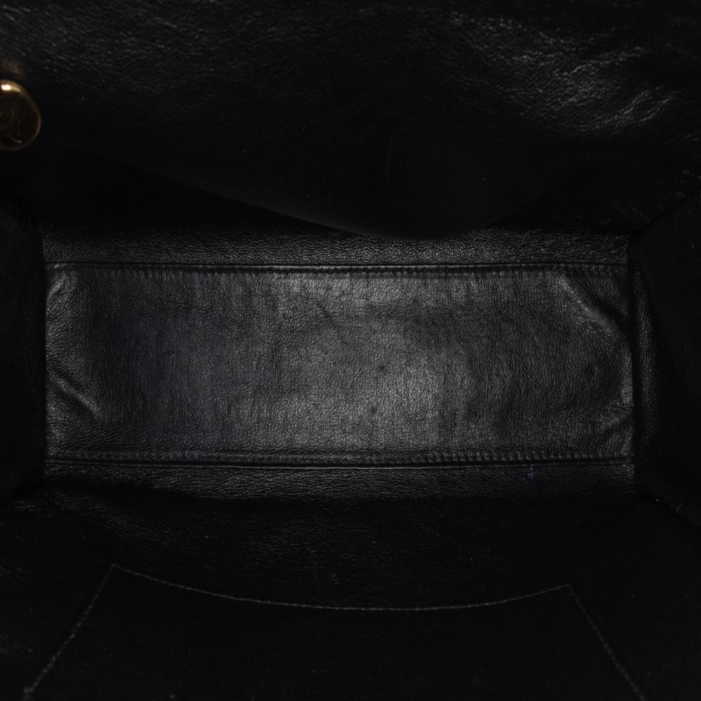 Black Leather Chanel Handbag