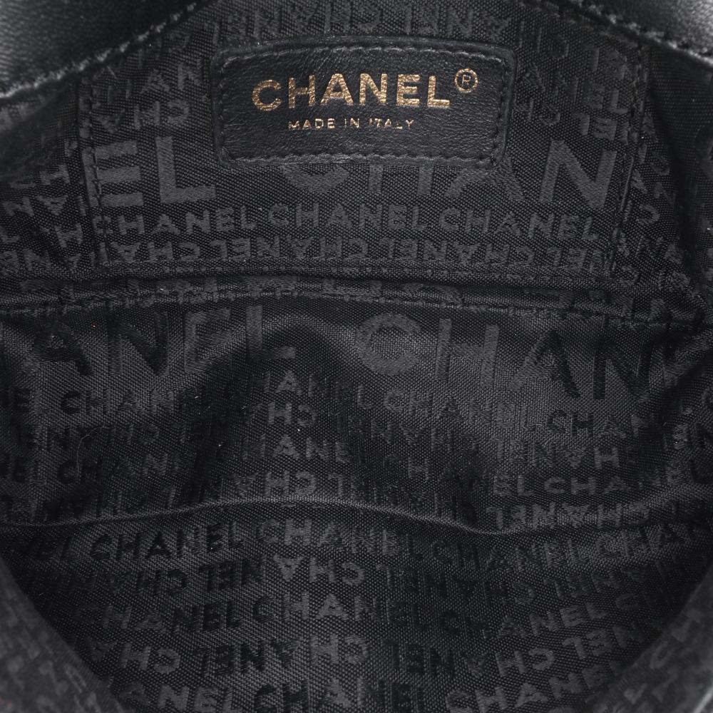 Black Leather Chanel Chocolate Bar