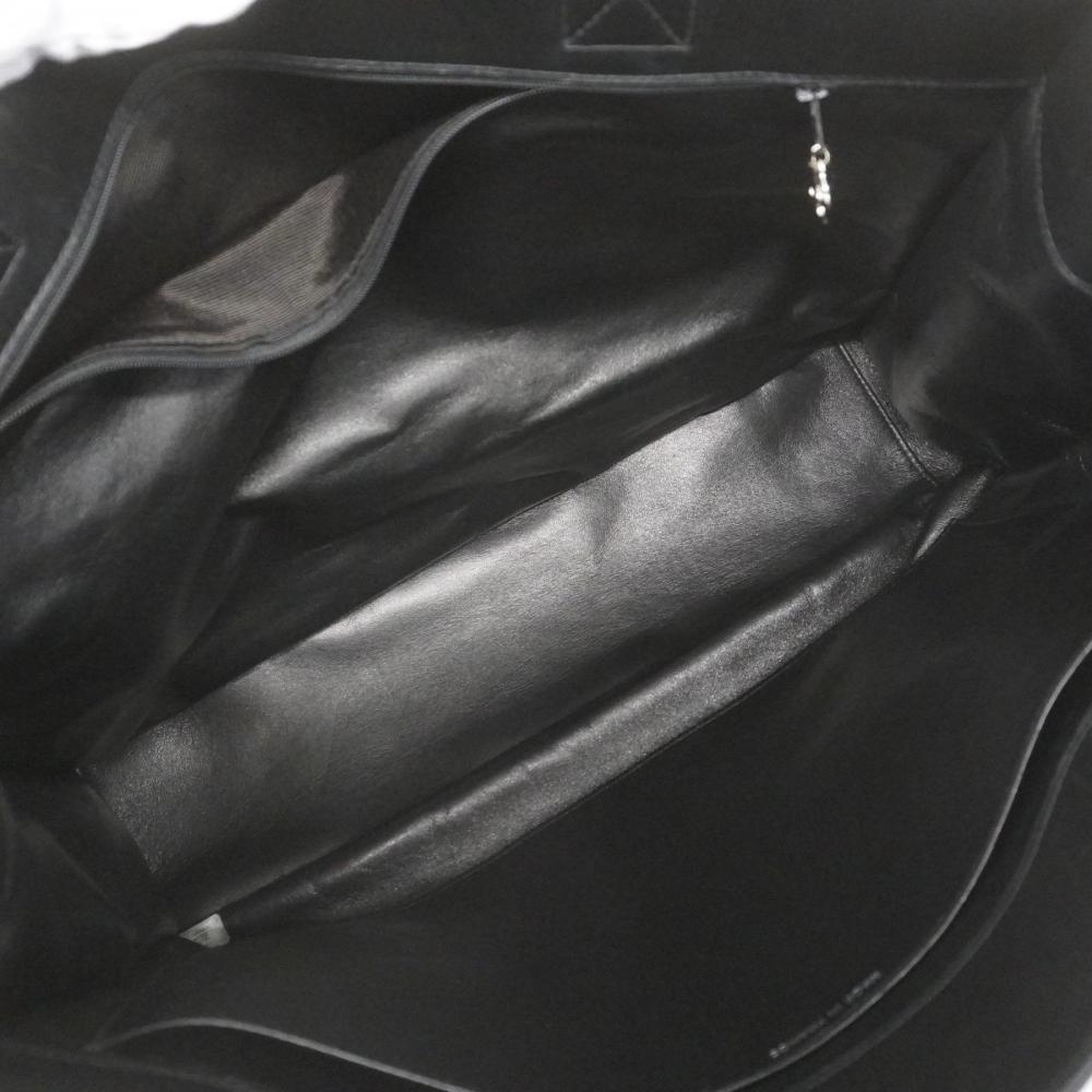 Black Leather Chanel Tote