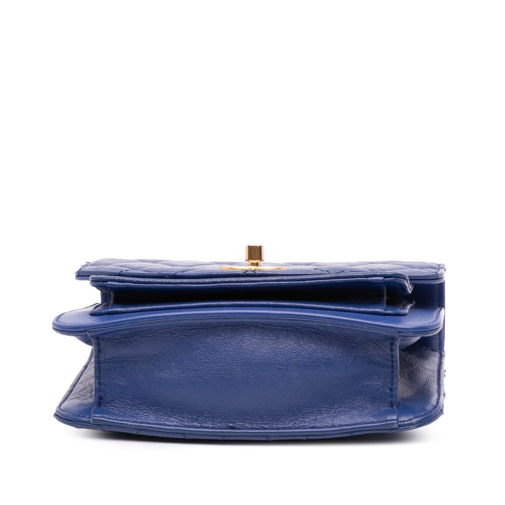 Blue Leather Chanel Handbag