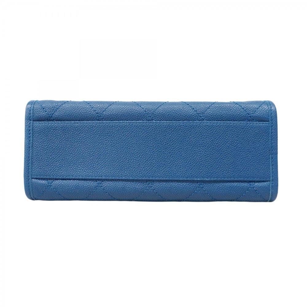 Blue Leather Chanel Handbag
