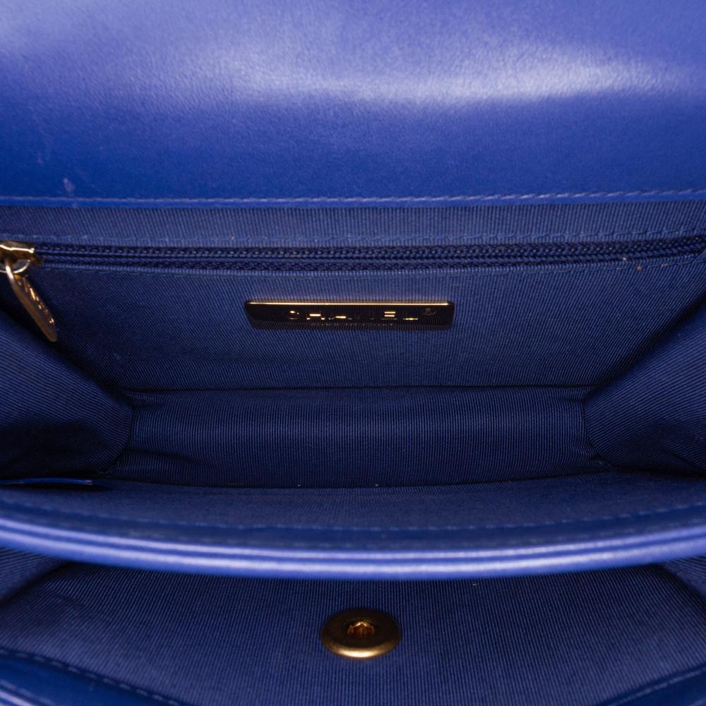 Blue Leather Chanel Handbag