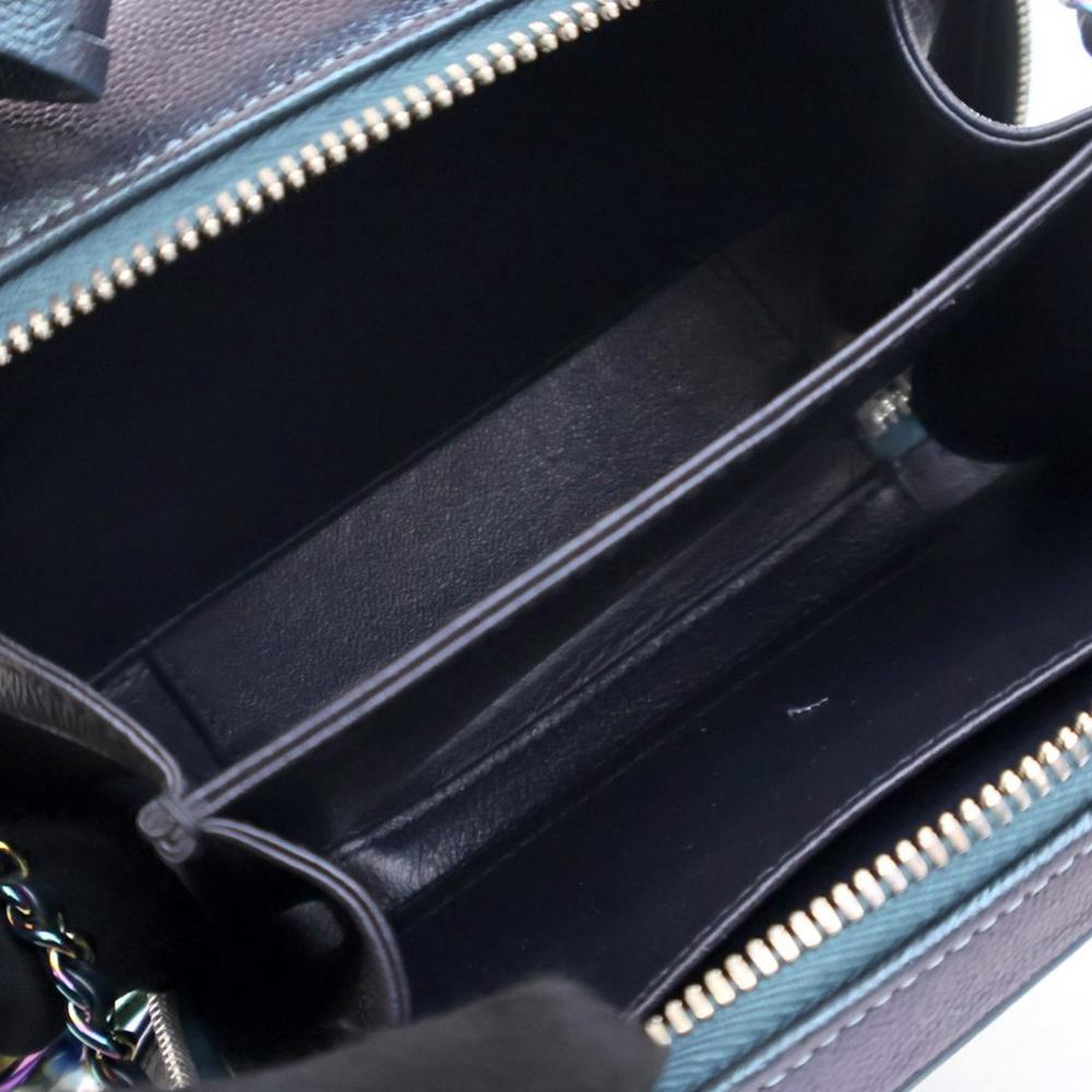 Blue Leather Chanel Vanity