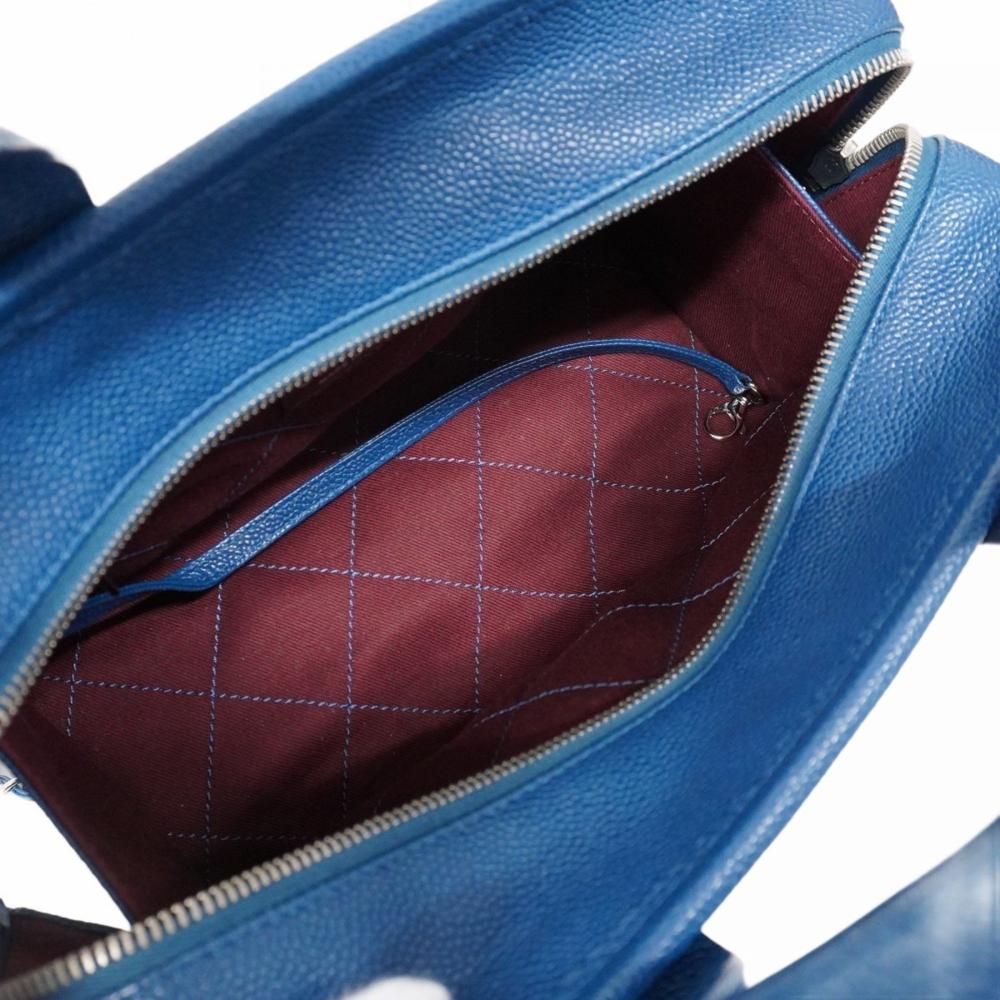 Blue Leather Chanel Handbag