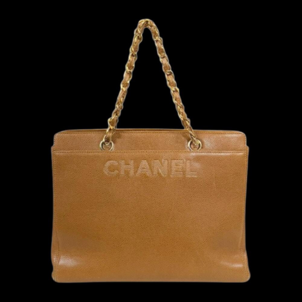 Brown Leather Chanel Tote
