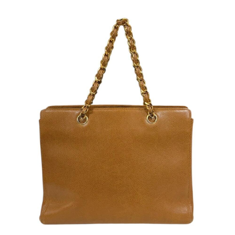 Brown Leather Chanel Tote