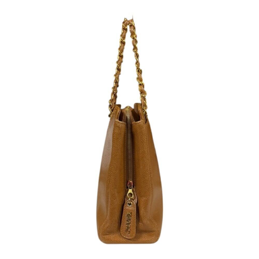 Brown Leather Chanel Tote