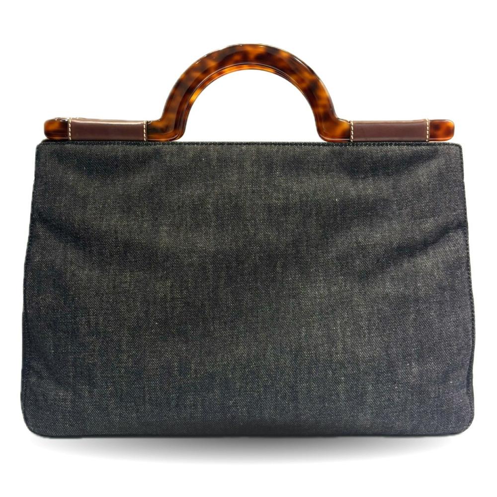 Navy Denim Chanel Handbag