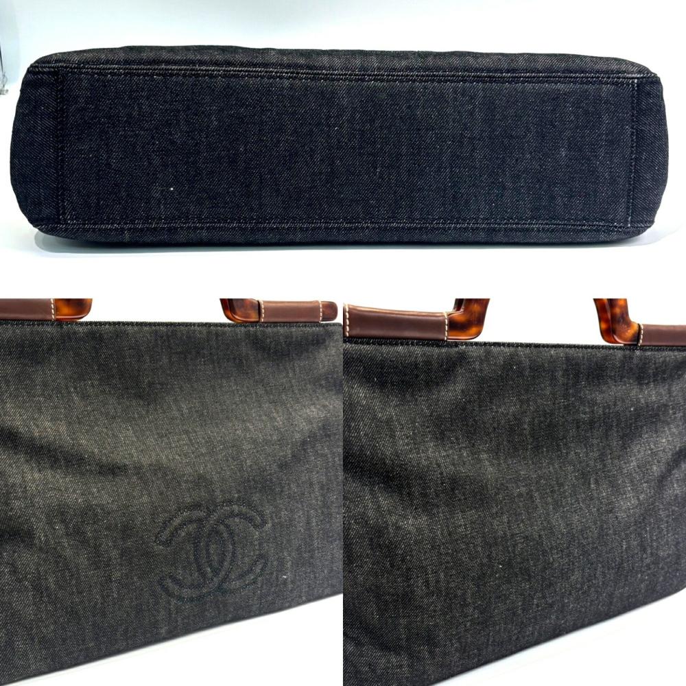 Navy Denim Chanel Handbag