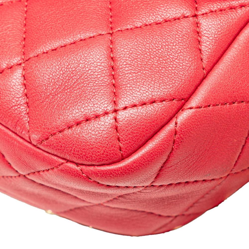 Red Leather Chanel Backpack