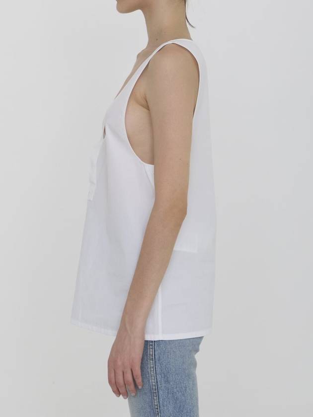 Saint Laurent Semi See-through Henry Tank Top 790074Y227W