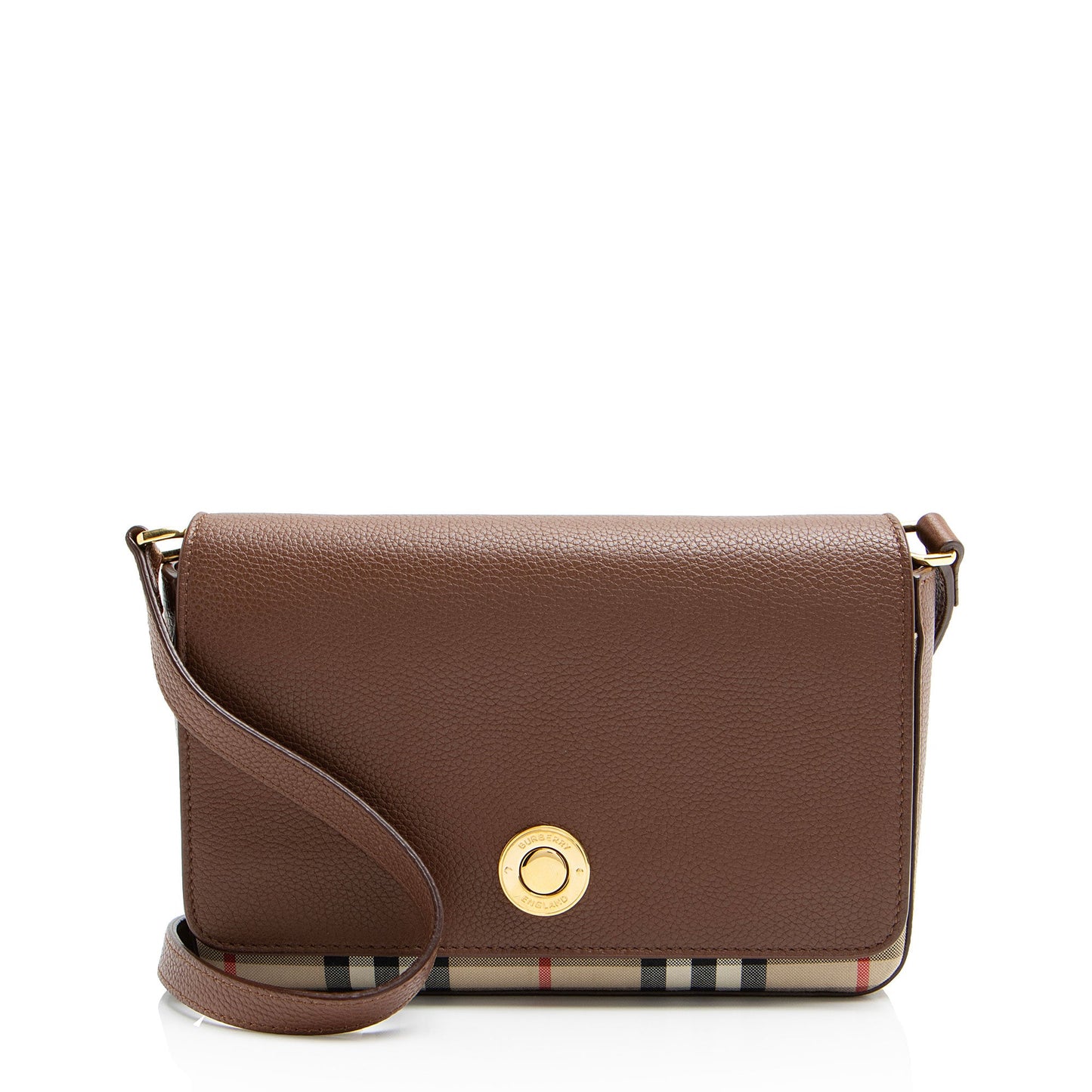 Burberry Calfskin Vintage Check Hampshire Crossbody