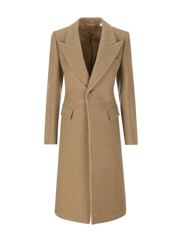 Burberry Tailored Wool Single Coat Straw