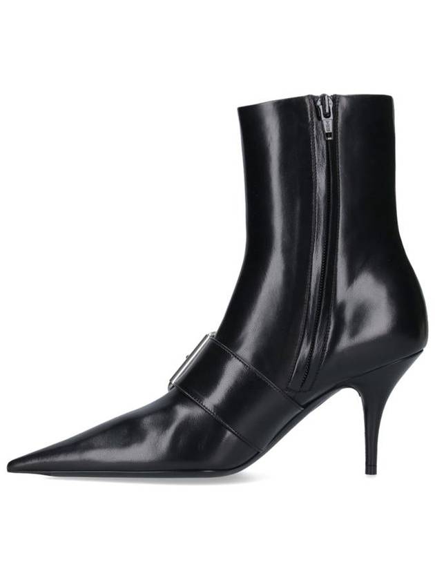 Balenciaga Knife Buckle Middle Boots Black