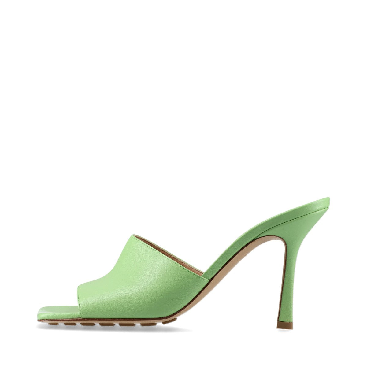 Bottega Veneta Leather Sandals 39 Light Green Lift Bag Stretch