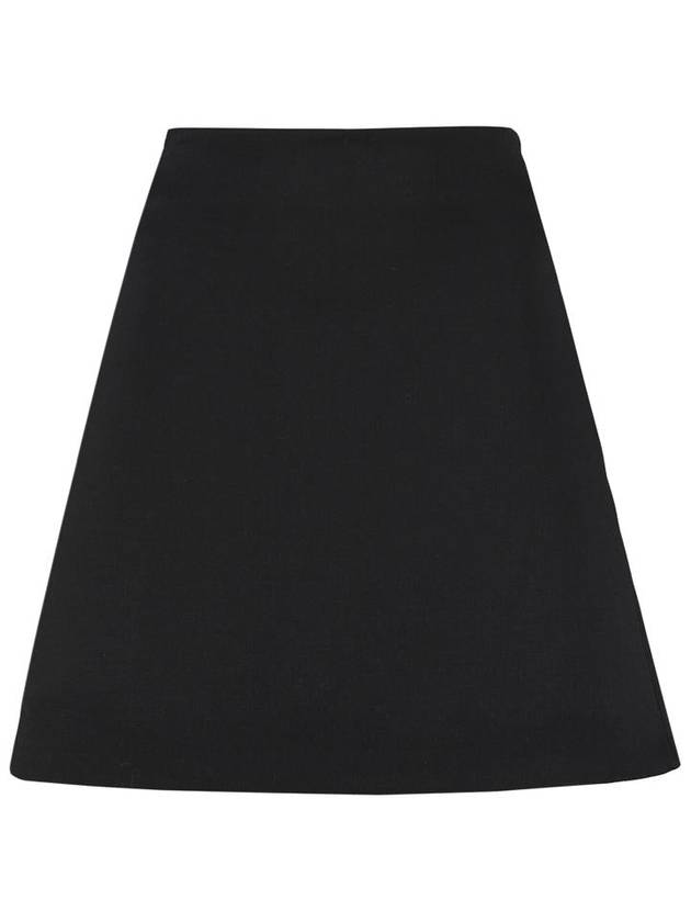 Bottega Veneta Grande Poudre A-Line Skirt Black