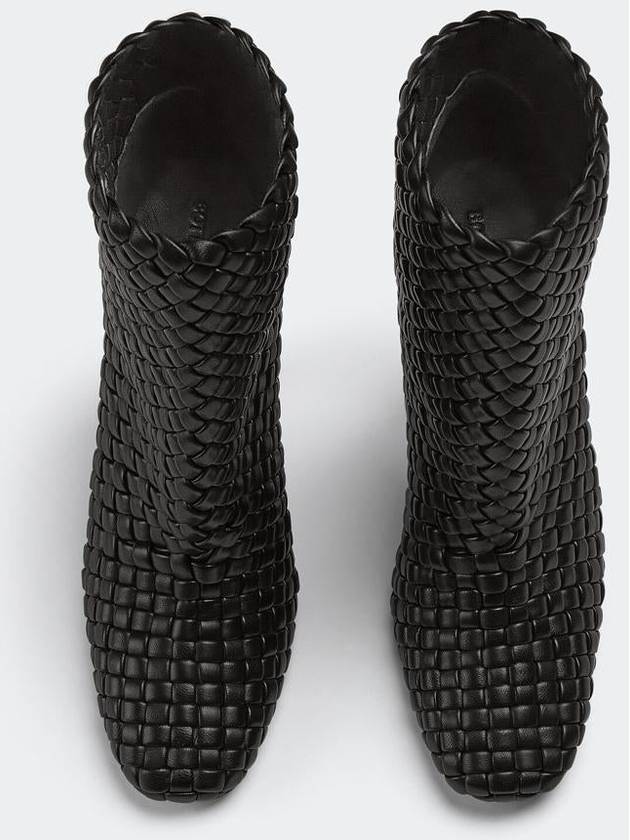 Bottega Veneta Women's Canalazzo Leather Ankle Boots Black