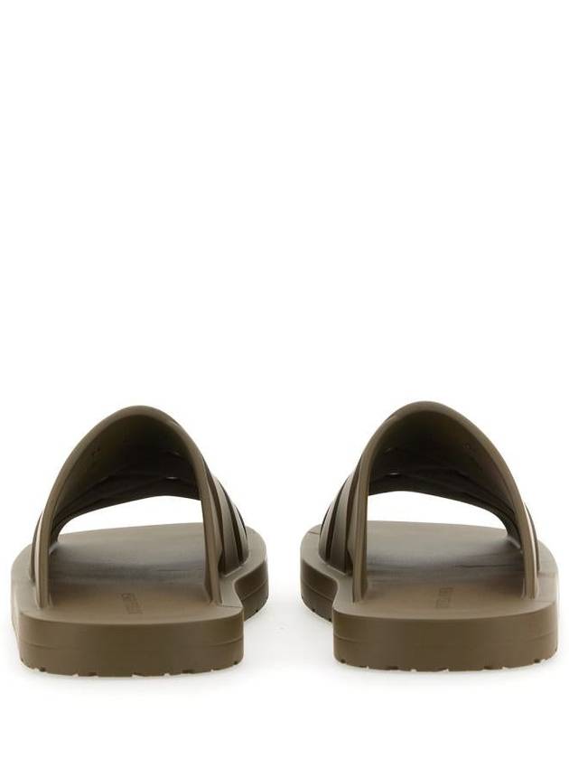 Bottega Veneta Flintston Intrecciato Matte Rubber Sandals Solid