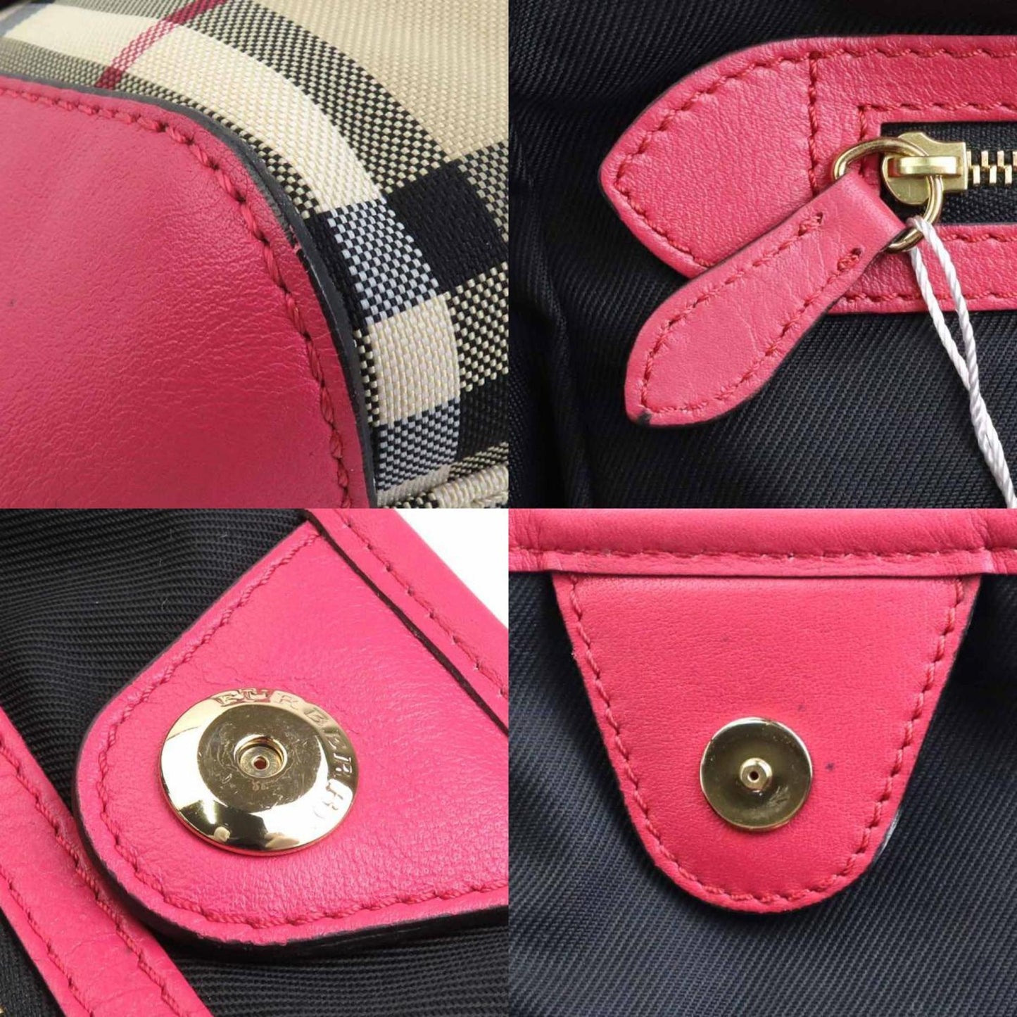Burberry pink Nylon Canvas Leather Shoulder Bag ()