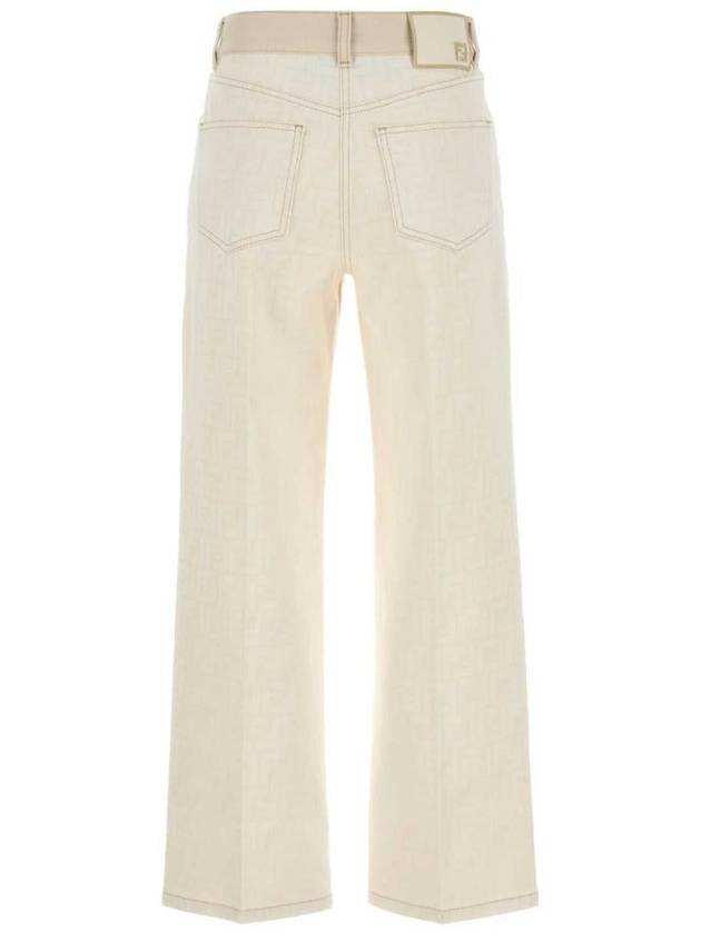 Fendi FF Long Jeans White