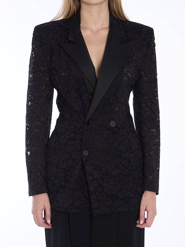 Saint Laurent Tuxedo Jacket In Guipure