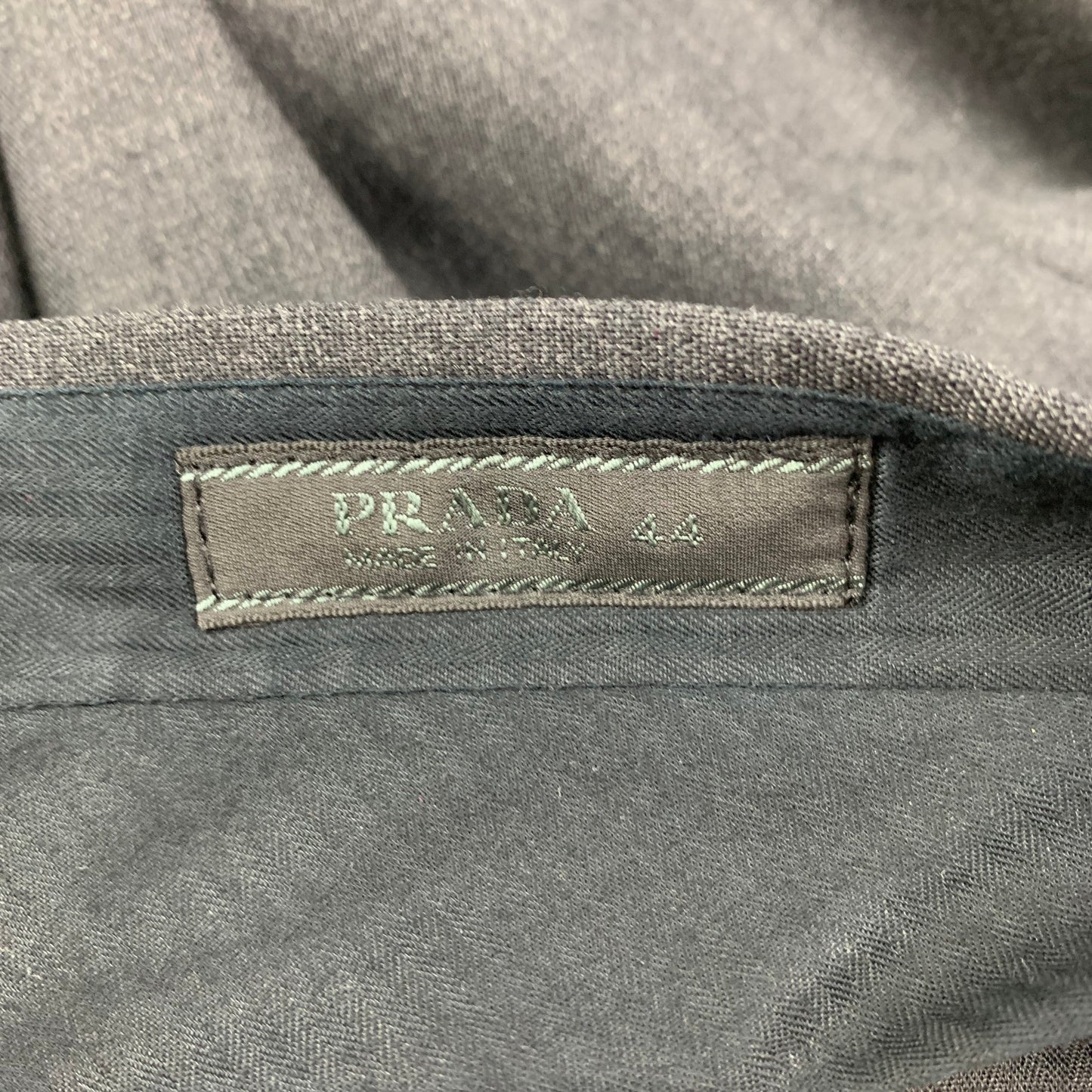 PRADA Size 28 Grey Virgin Wool Dress Pants