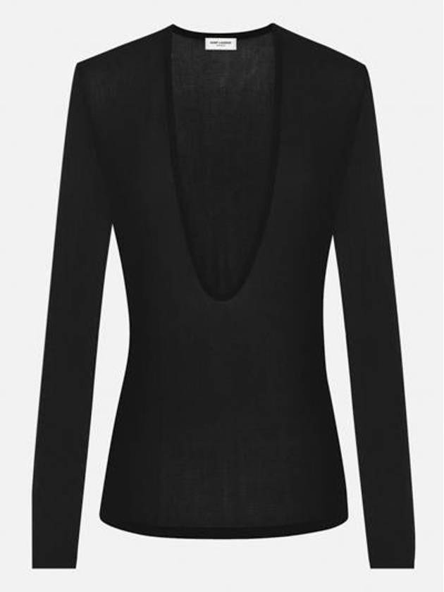 Saint Laurent N26 women's top viscose knit top