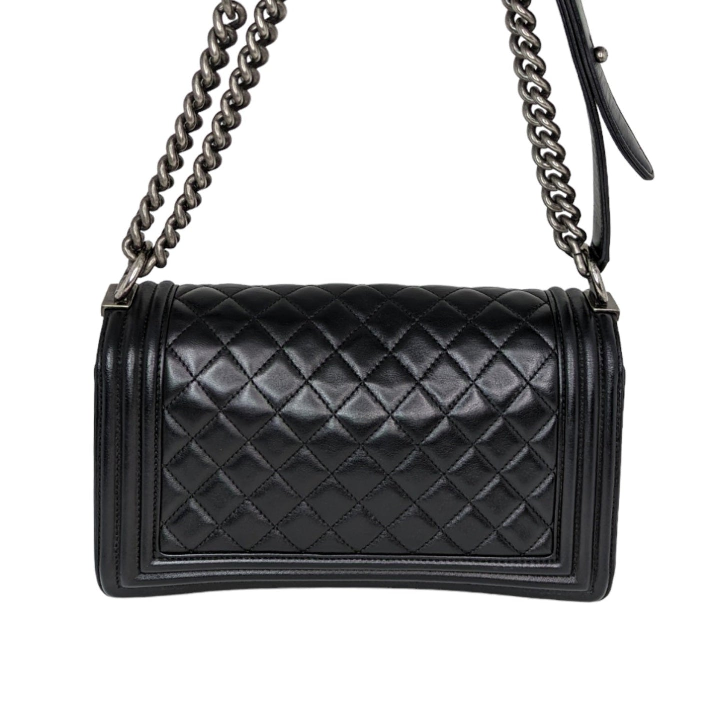 Chanel bag Black Quilted Calfskin Medium Boy Bag