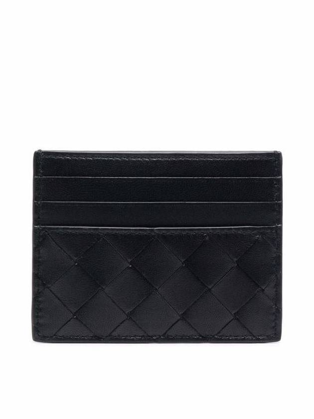 Bottega Veneta Intrecciato Leather Card Wallet Black