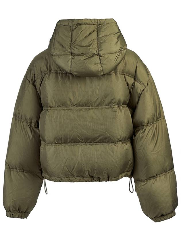 CELINE Triomphe Lightweight Nylon Cropped Down Padding Khaki