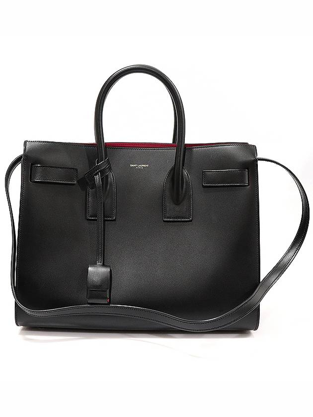 Saint Laurent 378299 Black Smooth Calfskin Classic Sock Dejour Small Tote Bag