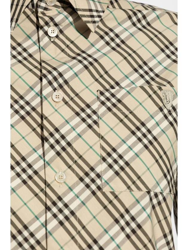 Burberry Burberry Checkered Shirt, Women's, Grey