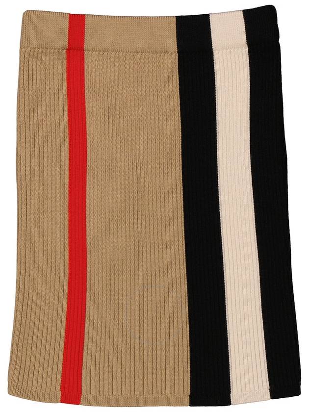 Burberry Burberry Girls Archive Beige Icon-Stripe Knitted Skirt, Size 6