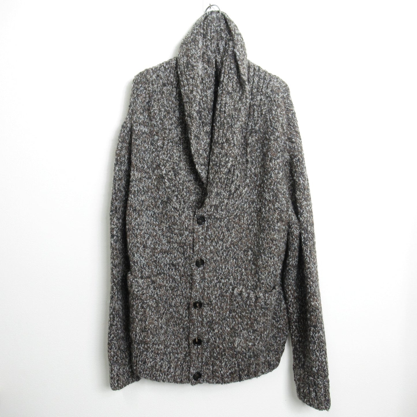 Bottega Veneta ALPAKA SHOUL COLOR CARDIGAN CARDIGAN CLOTHER TOPS WORL MENS GREY 761631V3DS01545M