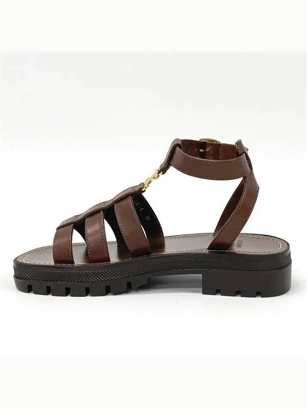 CELINE Clea Triomphe Gladiator Sandals Brown