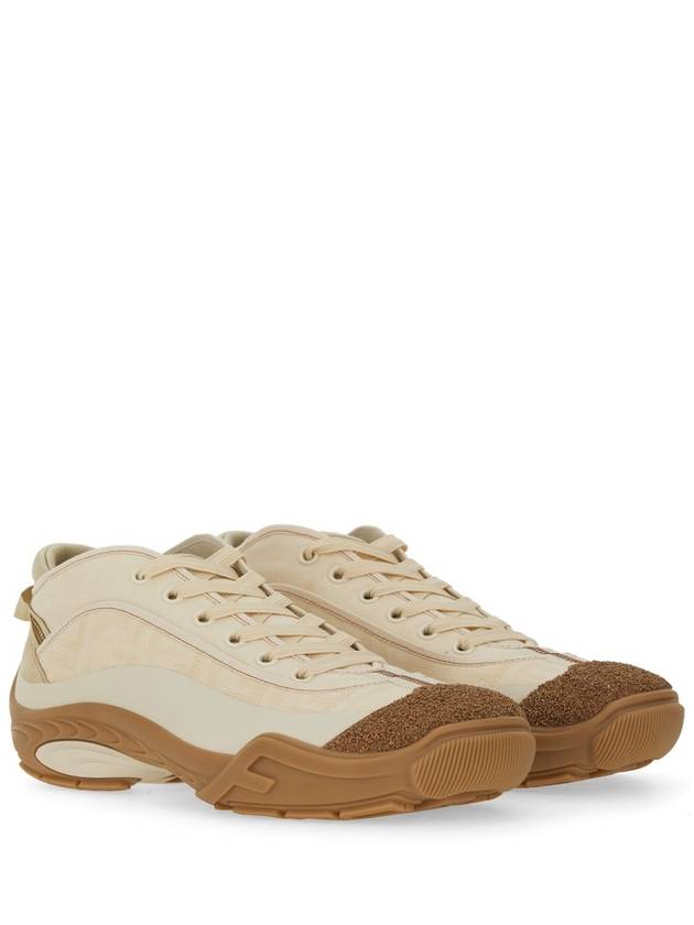 Fendi Lab Low-Top Sneakers Beige