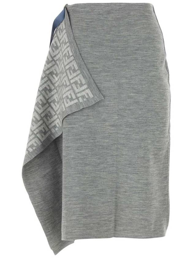 Fendi Skirt Grey Wool Skirt