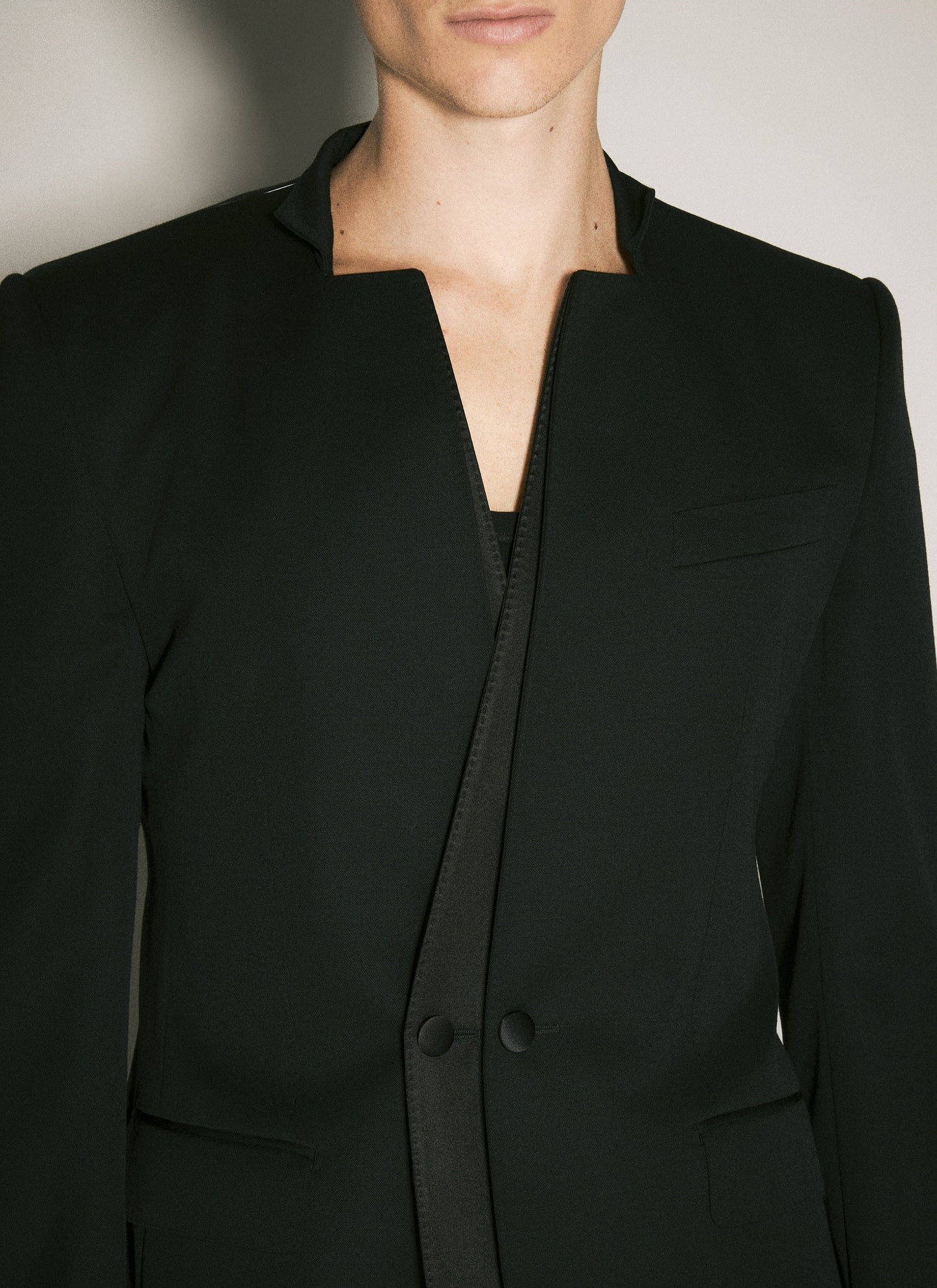 Dolce & Gabbana Men Single-Breasted Wool Jacket