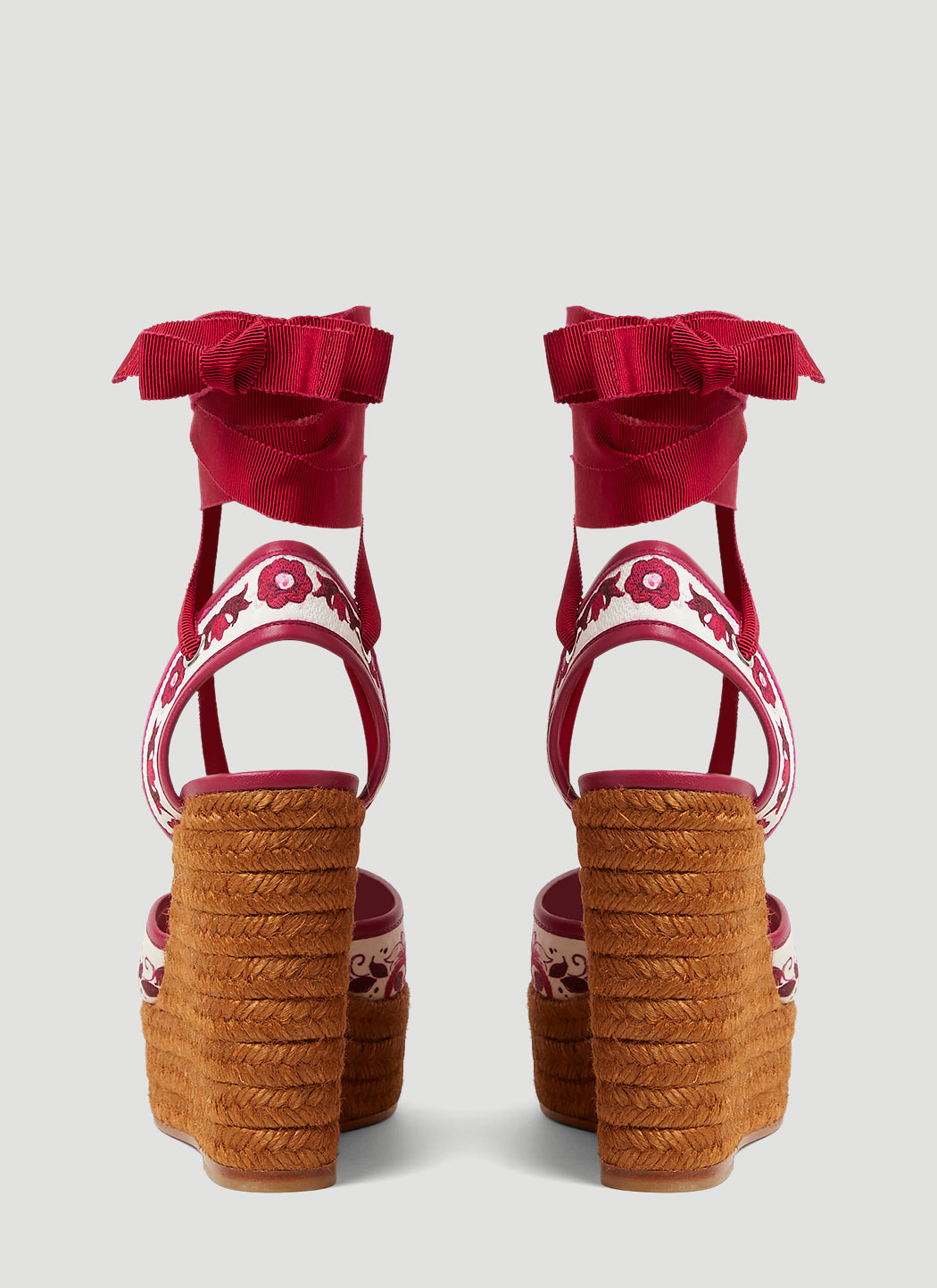 Dolce & Gabbana Women Printed Brocade Wedge Sandals