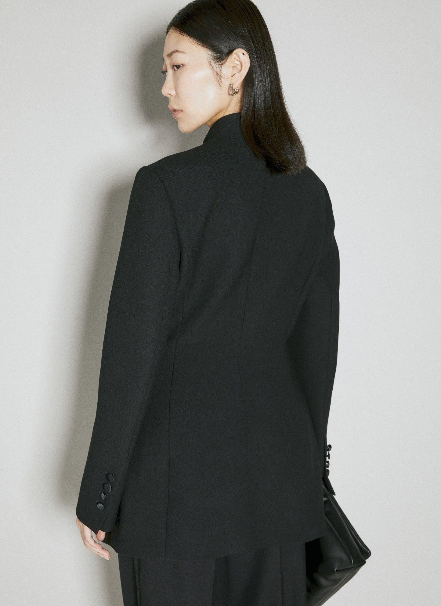 Dolce & Gabbana Women Long Single-Breasted Wool Cady Jacket