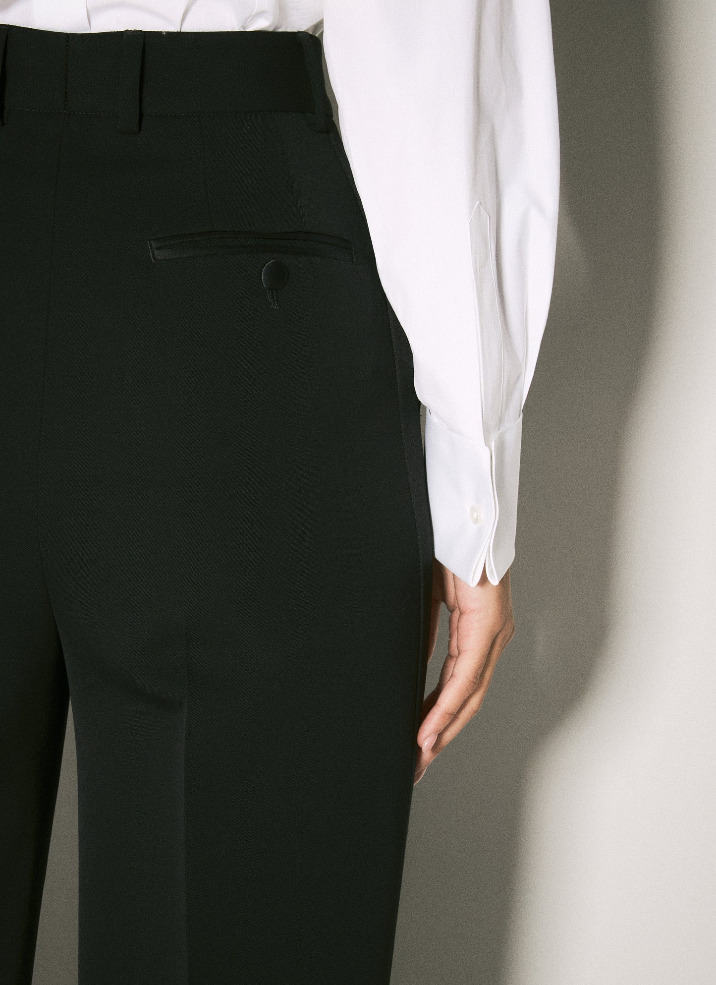 Dolce & Gabbana Women Wool Gabardine Tuxedo Pants