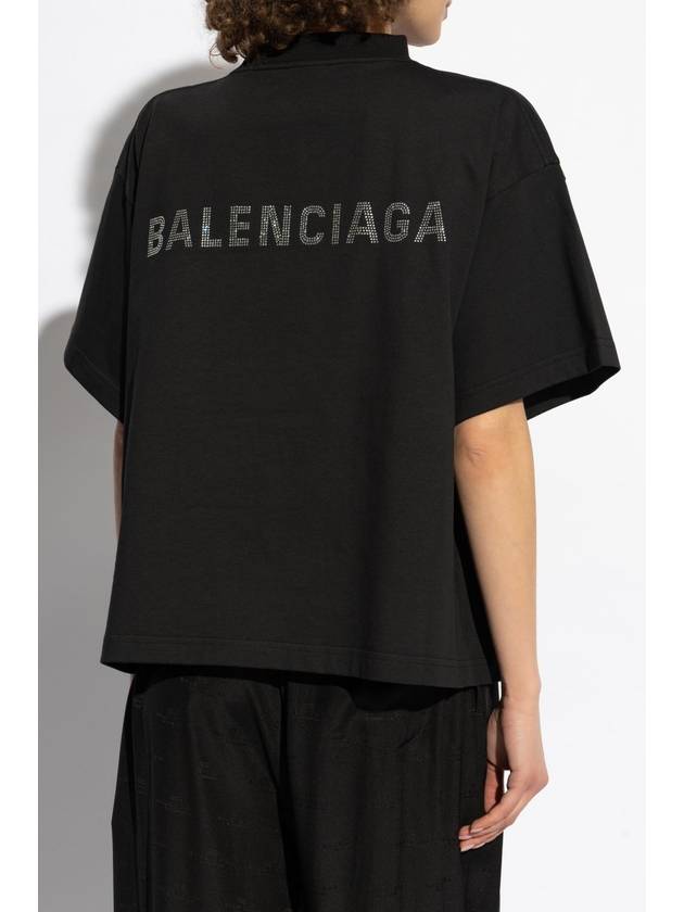Balenciaga Balenciaga T-shirt With Logo, Women's, Black