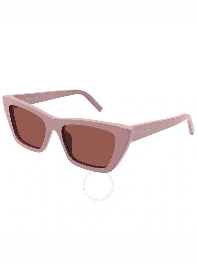 Saint Laurent Saint Laurent Brown Cat Eye Ladies Sunglasses SL 276 MICA 058 55