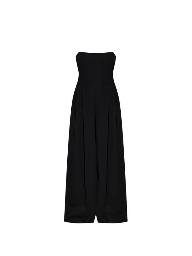 Bottega Veneta Strapless Wide Leg Jumpsuit Black