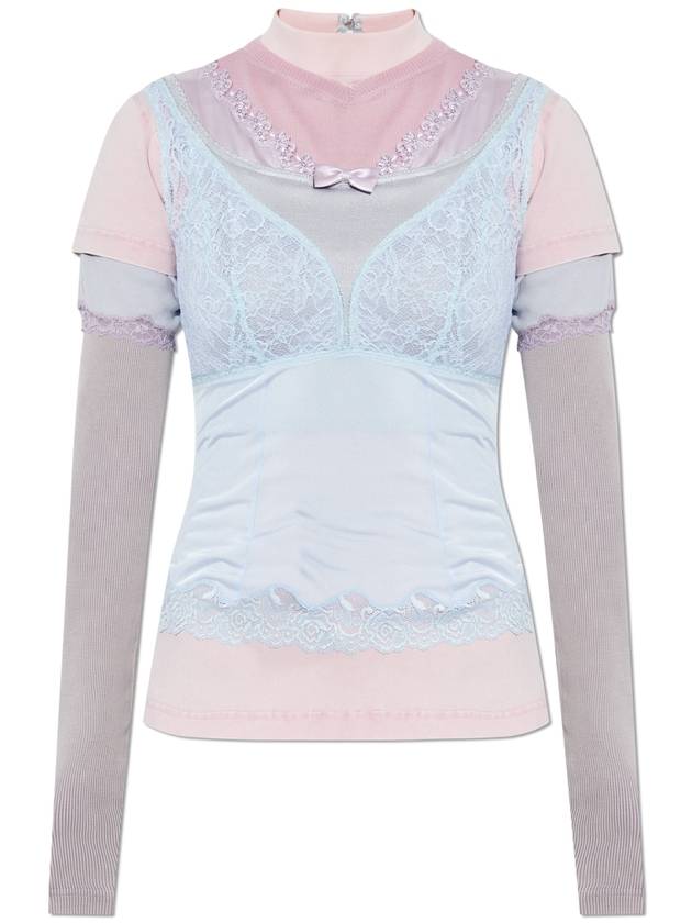 Balenciaga Balenciaga Top With Stand-up Collar, Women's, Multicolour