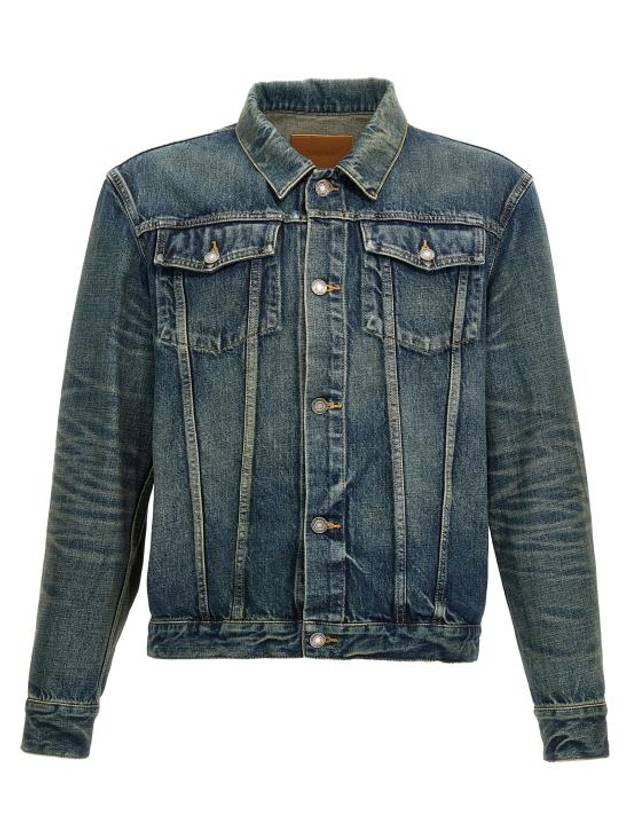 Saint Laurent Pocket Denim Jacket Blue