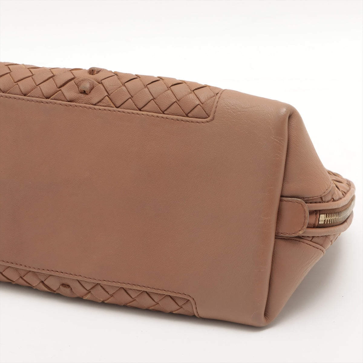 Bottega Veneta Intrecciato Leather Handbag Beige