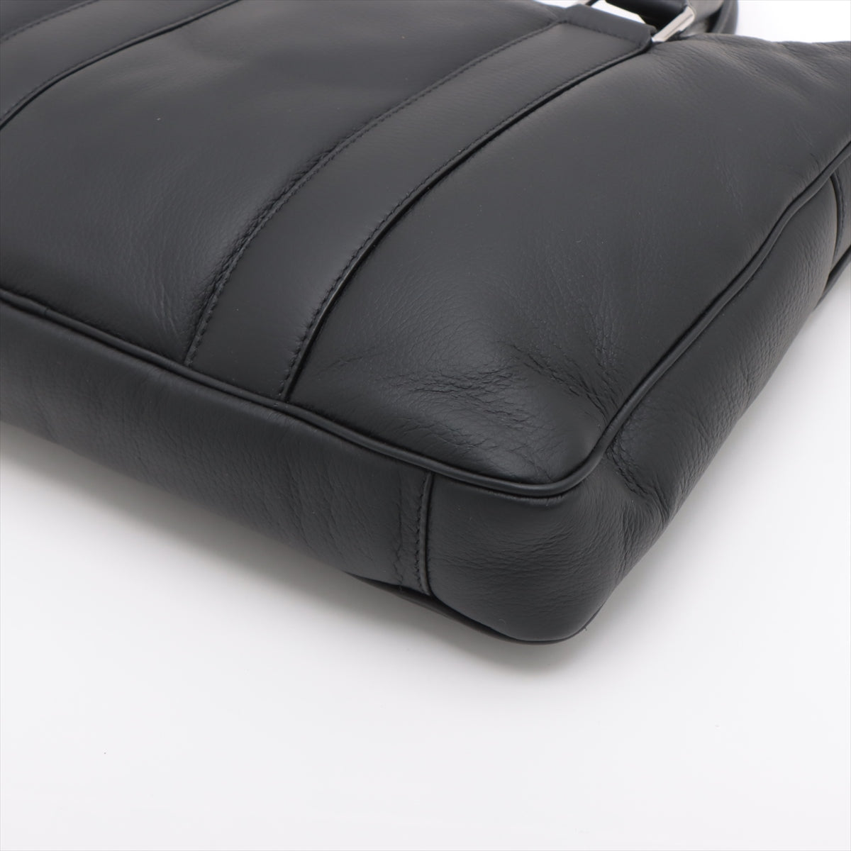 Bottega Veneta Classic Pilous Leather 2WAY Business Bag Black