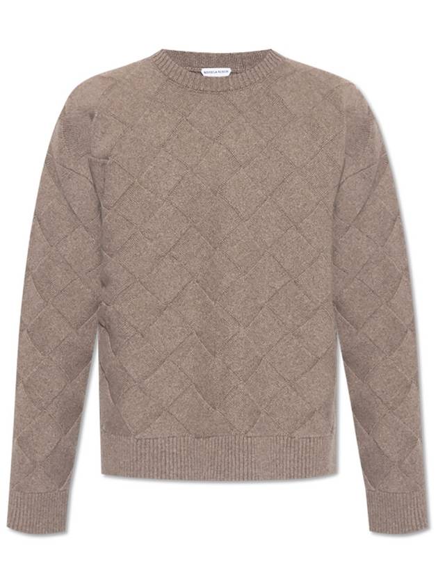 Bottega Veneta Intrecciato Wool Knit Top Riverbed